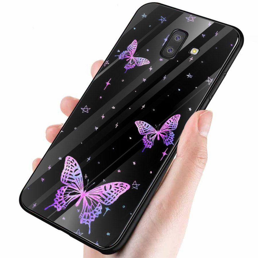 Ốp kính cường lực cho điện thoại Samsung Galaxy J4 - J6 - J6 PLUS - J6 PRIME - J8 - bướm đẹp MS ANH063