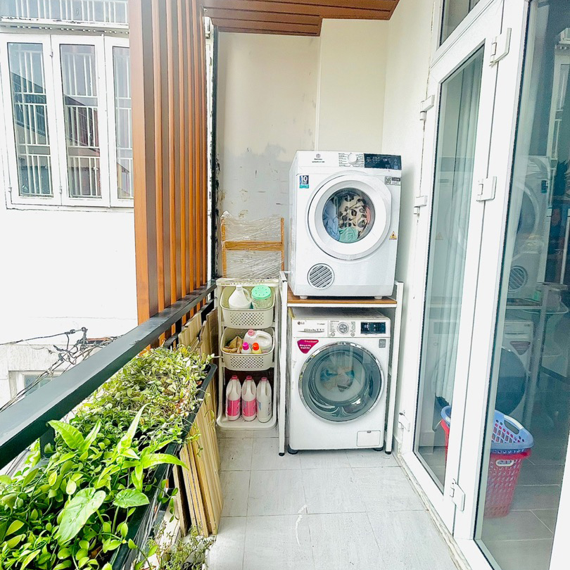 Kệ máy giặt máy sấy VANDO chịu tải tới 300kg, kệ để đồ nhà tắm khung thép dày dặn sơn tĩnh điện