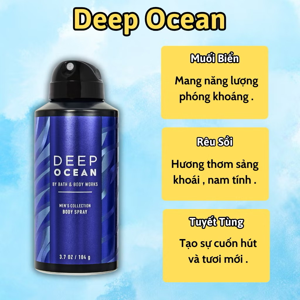 Body Mist Nam Bath And Body Work 104g - Body Spray Nam - Body Mist Nam Chính Hãng