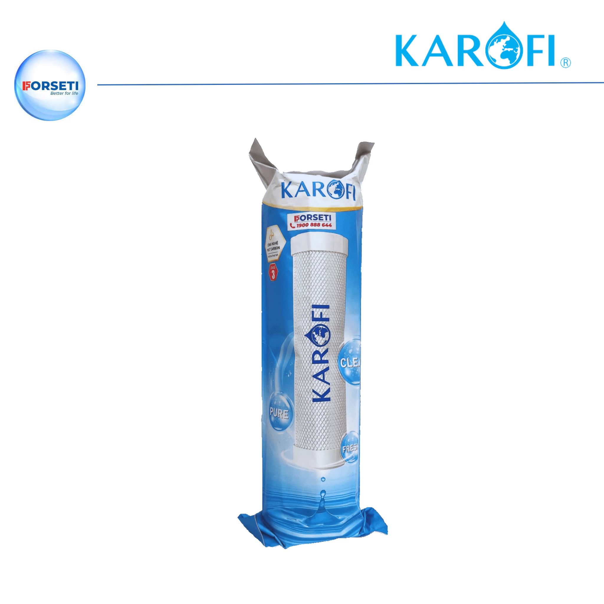 Combo 3 lõi lọc nước Karofi 1,2,3 dùng cho máy S-S038 - Hàng chính hãng