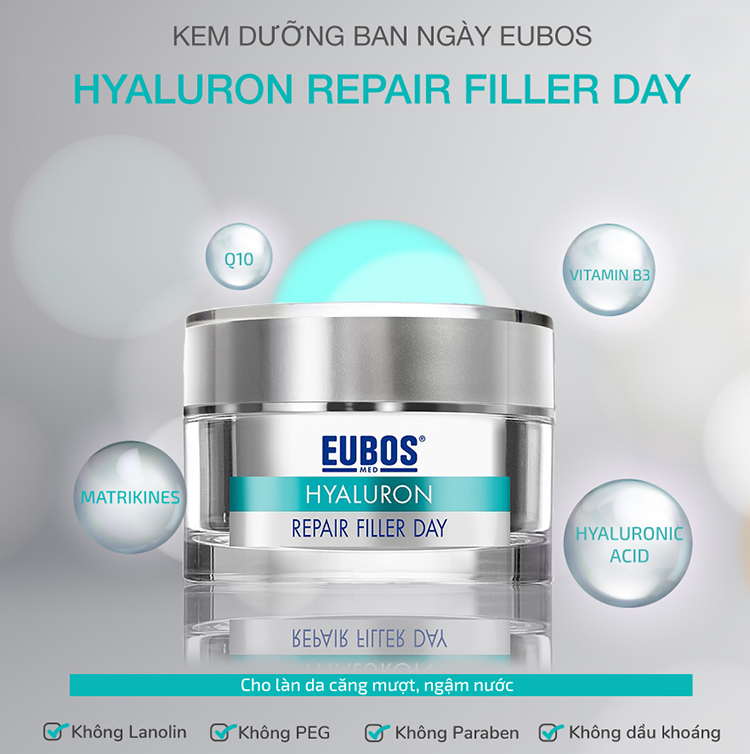 Kem dưỡng chống lão hóa ban ngày EUBOS anti-age Hyaluron repair filler day 50ml