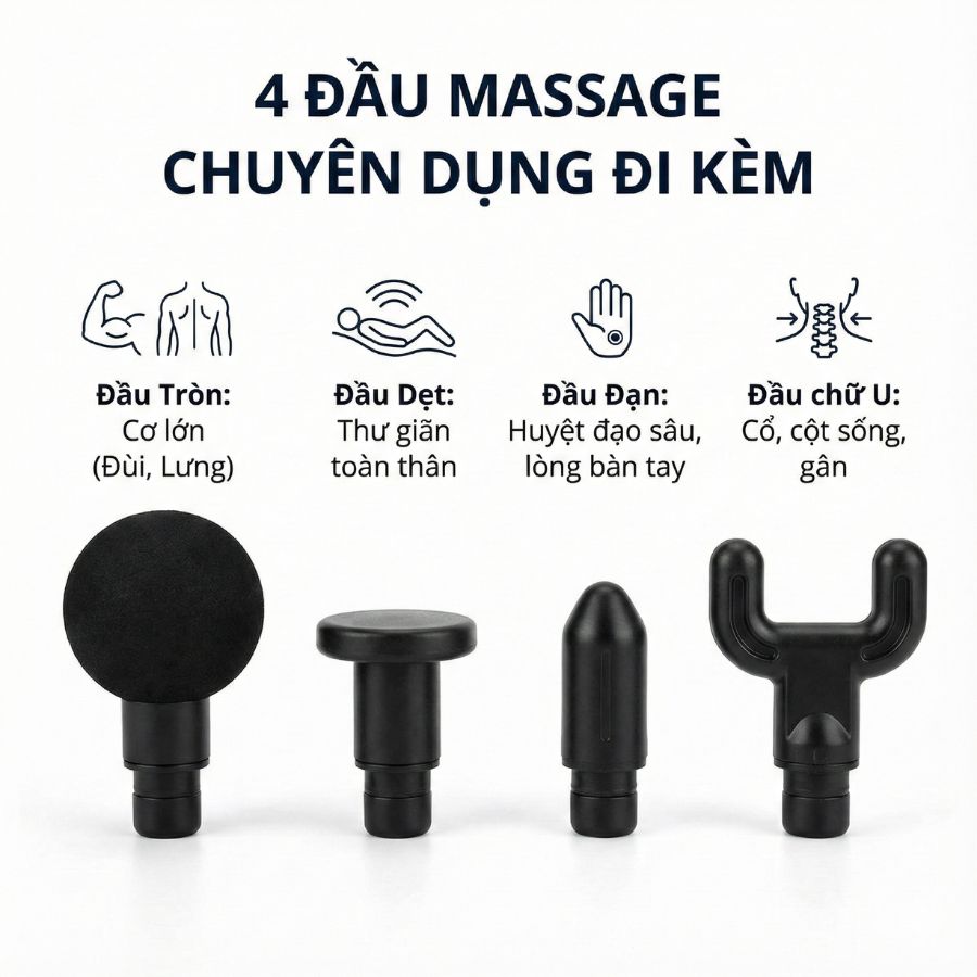 Máy massage cầm tay Kachi MK377 với 9 cấp độ rung - hàng chính hãng