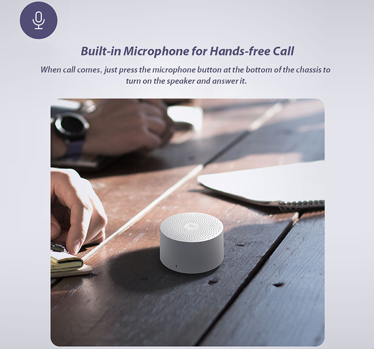Xiaomi Xiaoai BT Speaker Wireless Portable Smart Soundbox Bass Speakers Audio Player Handsfree Call Music Amplifier - White