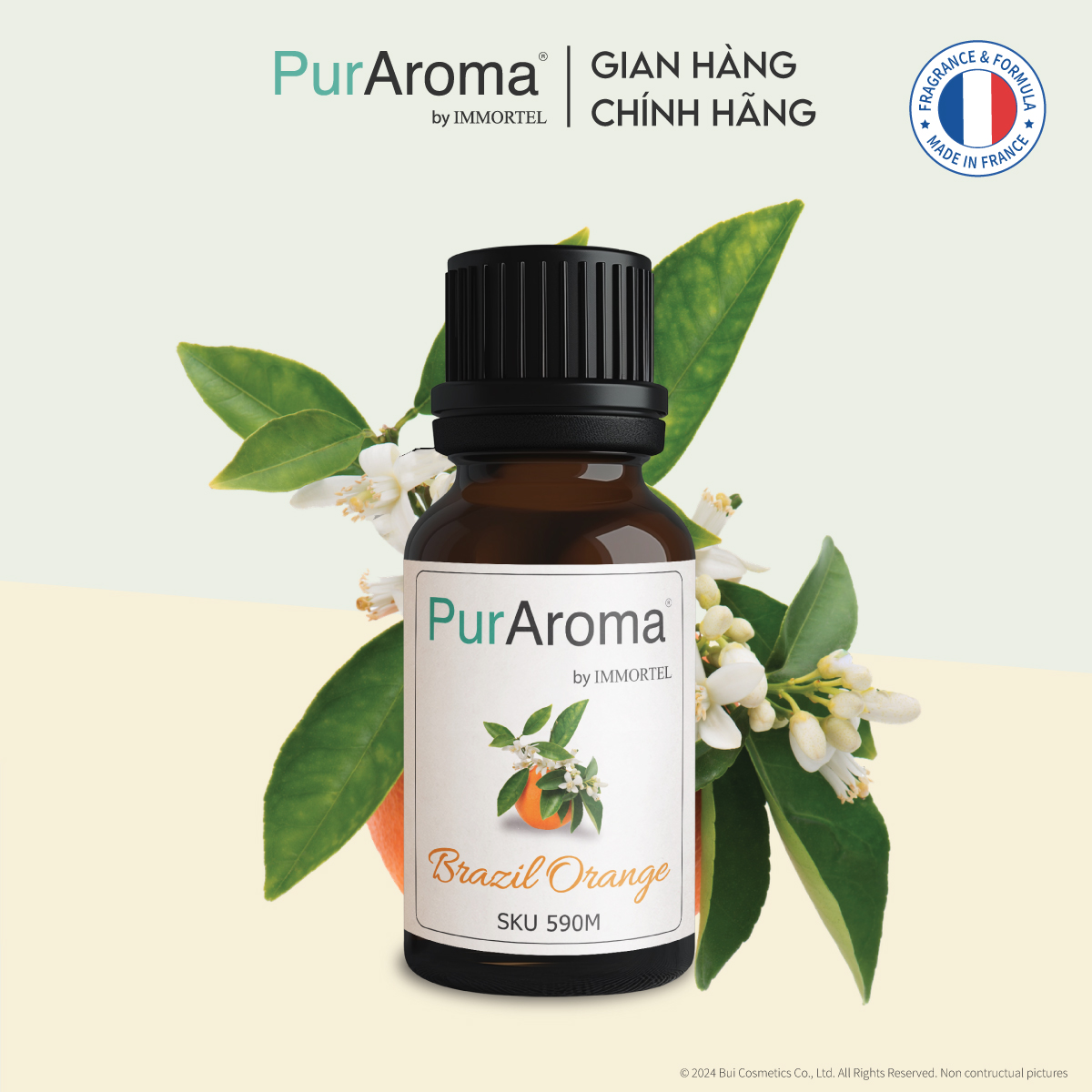 (18 mùi) Tinh dầu thiên nhiên nguyên chất PurAroma by IMMORTEL - 10mL - Chính hãng Pháp