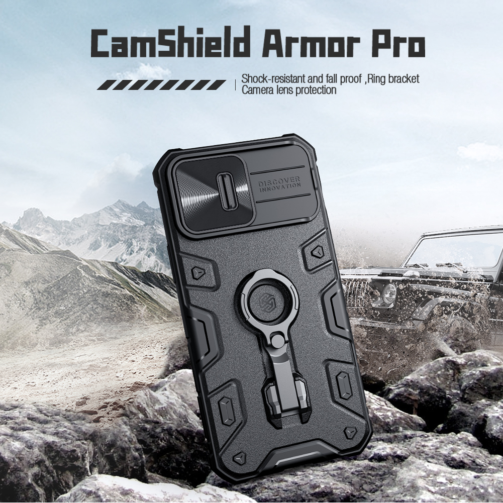 Ốp Lưng Nillkin CamShield Armor Pro Cho iPhone 14 / iPhone 14 Plus / iPhone 14 Pro / iPhone 14 Pro Max - Hàng Nhập Khẩu