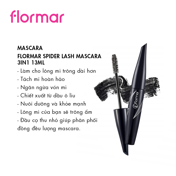Mascara Flormar Spider Lash 3In1 13ml May Cosmetic