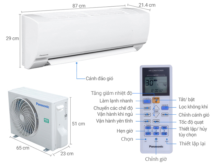 Điều Hòa Panasonic CU/CS-N9SKH-8 (9.040 BTU) - Hàng Chính Hãng