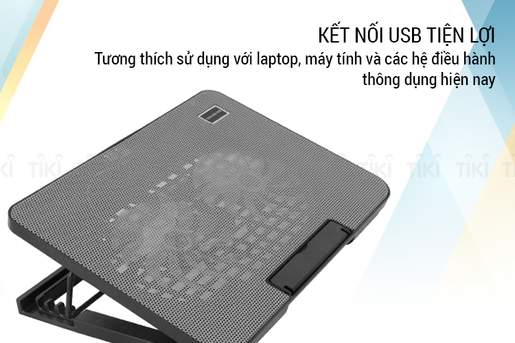 Đế tản nhiệt laptop N99 2 quạt đế nâng