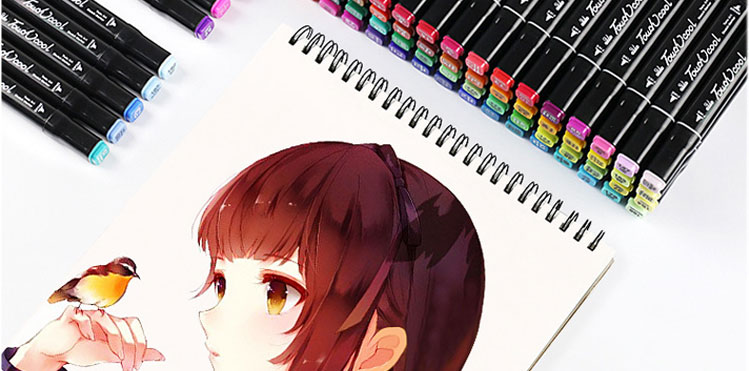 Bộ bút màu 30/40/60/80 Touch Cool cao cấp-Màu Vẽ Chuyên Nghiệp - Vẽ Anime, Truyện Tranh Manga, Phong Cảnh, Thiết Kế Thời Trang, Đồ Họa, Mỹ Thuật Công Nghiệp - Hàng chính hãng HT SYS