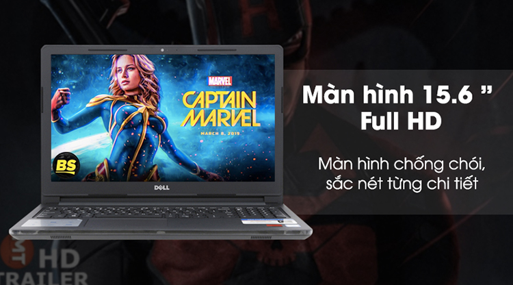 Laptop Dell Inspiron - N3576 C5I3133W-Black Core i3-7020U 4GB 1T AMD R7 520 2GB 15.6