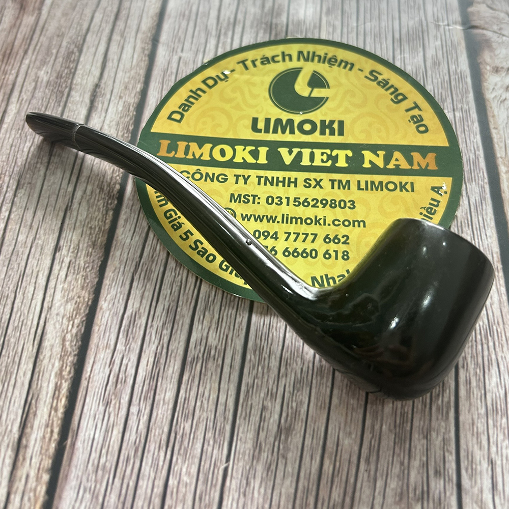 Tẩu Thuốc Sừng Trâu Đen Cổ Điển