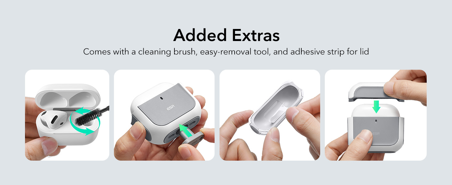 Bao Case ESR Orbit Hybrid Case with HaloLock cho AirPods 4 - Hàng Chính Hãng