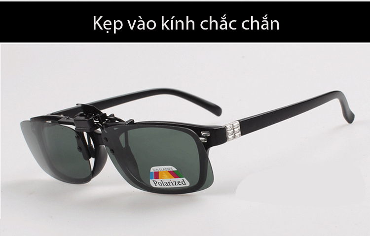 Mắt kính râm kẹp cho người cận, mắt kính thời trang phân cực chống UV cao cấp KitAcoom, hàng nhập khẩu chính hãng cao cấp