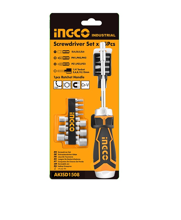 Bộ Tua Vít 15 Đầu Ingco AKISD1508