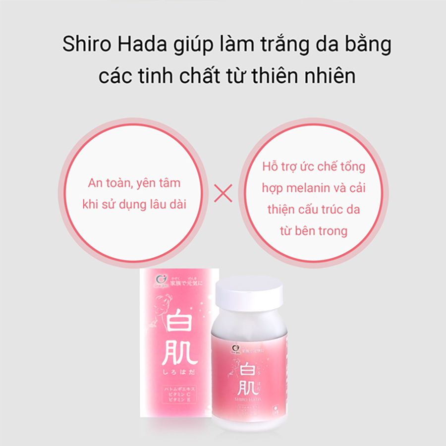 Viên Uống Trắng Da, Ngăn Ngừa Sạm Nám Từ Thiên Nhiên Shiro Hada Genki Fami Nhật Bản