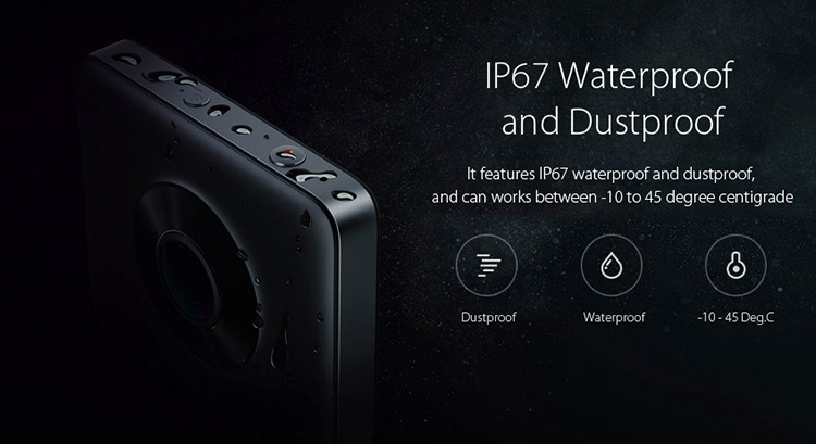 Official Global Version XIAOMI MIJIA Sphere Camera 3.5K WiFi Panorama Action Camera IP67 Waterproof Mini Portable 190 Degree Wide Angle Dual Lens 1600mAH for Outdoor Extreme Sport