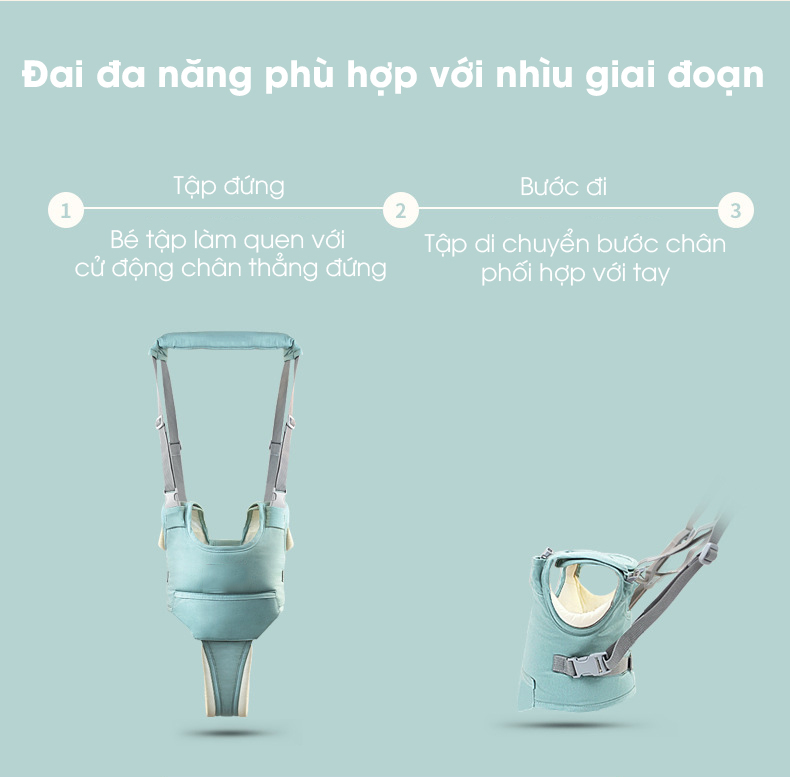 Đai dây tập đi an toàn đa năng UUMU ĐỨC cho bé