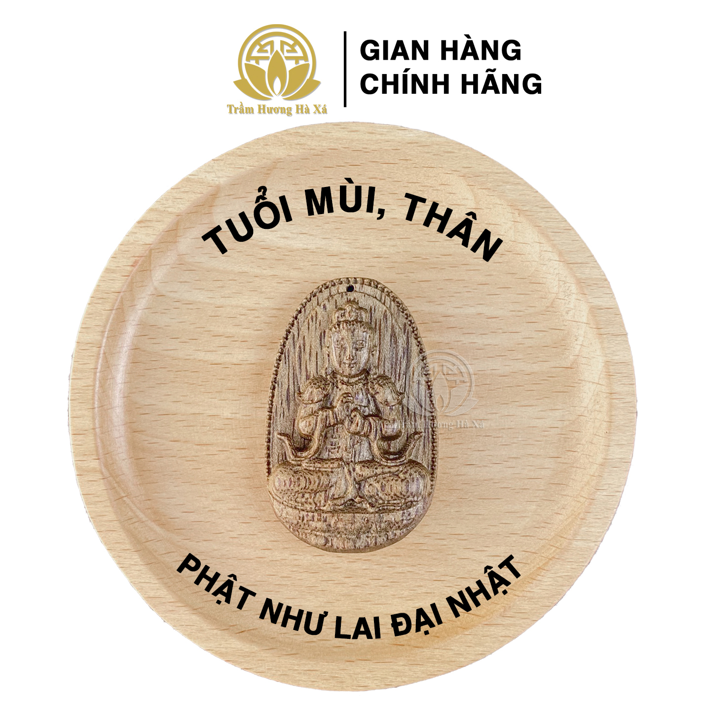 Mặt phật bản mệnh đeo cổ phong thủy trầm hương