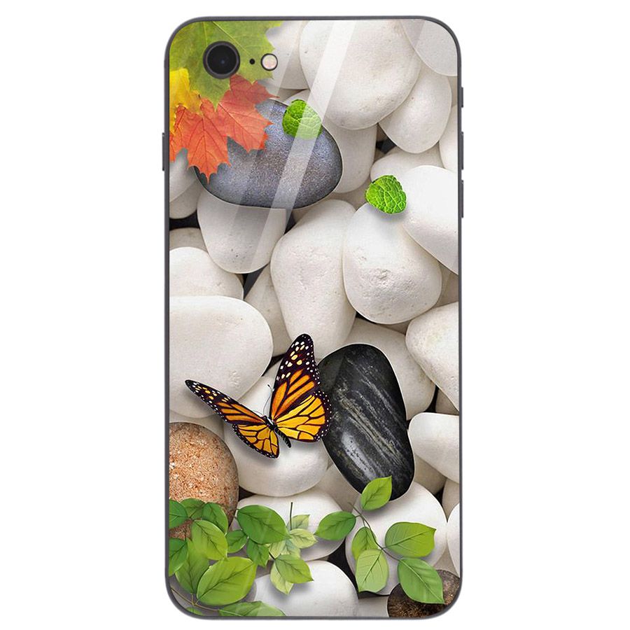 Ốp điện thoại kính cường lực cho máy iPhone 6 Plus/6s Plus - bướm đẹp MS BUOMD015