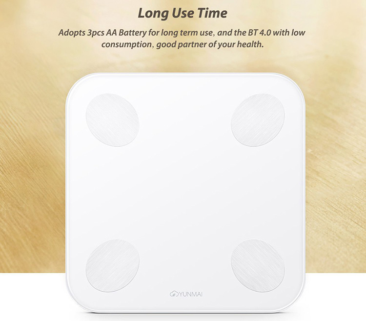 Xiaomi YUNMAI Mini 2 Smart Body Scale Balance Fat Weight Scales APP Control LED Digital Display Big Feet Pad Body Fat