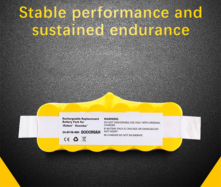 High Capacity 8000mAh 14.4V Battery for iRobot Roomba Vacuum Cleaner 500 530 540 550 620 600 650 700 780 790 (8000mAh)