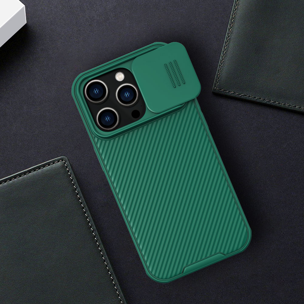 Ốp Lưng Bảo Vệ Camera Dành Cho iPhone 14 Pro Max / 14 Pro / 14 Plus/ 14 Chính Hãng Nillkin CamShield Có Nắp Trượt Camera, Chống Sốc, Chống Trượt, Chống Vân Tay, Tản Nhiệt - Hàng Chính Hãng