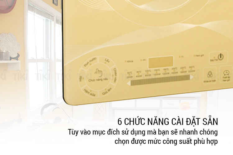 Bếp Điện Từ Cảm Ứng Sunhouse SHD6866 (2200W) - Kèm Nồi Lẩu - Hàng Chính Hãng