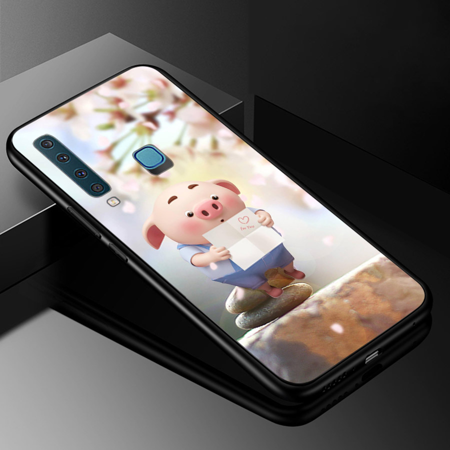 Ốp lưng cứng viền dẻo dành cho điện thoại Samsung Galaxy A30 - Heo Dễ Thương MS HDTDD122