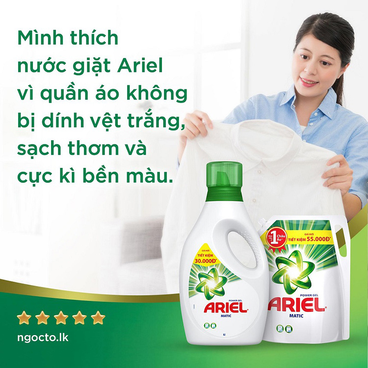 Nước Giặt Ariel Dạng Chai (2.4Kg)