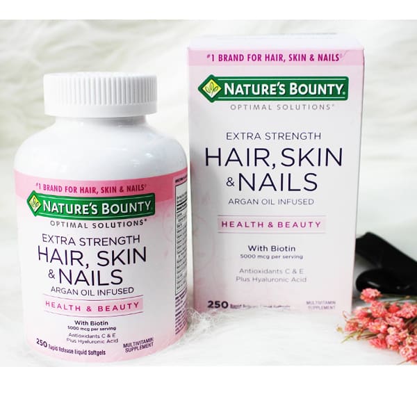 Viên uống Nature s Bounty Hair, Skin & Nails Đẹp Da Chắc Tóc Hộp 250 viên 2