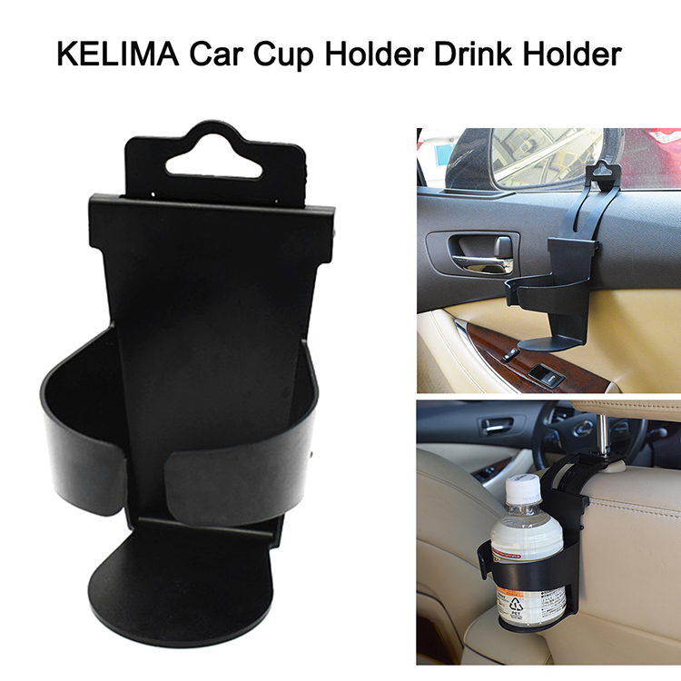 KELIMA Car Cup Holder Drink Holder Water Bottle Mount for Cup Bottle Can (Black)