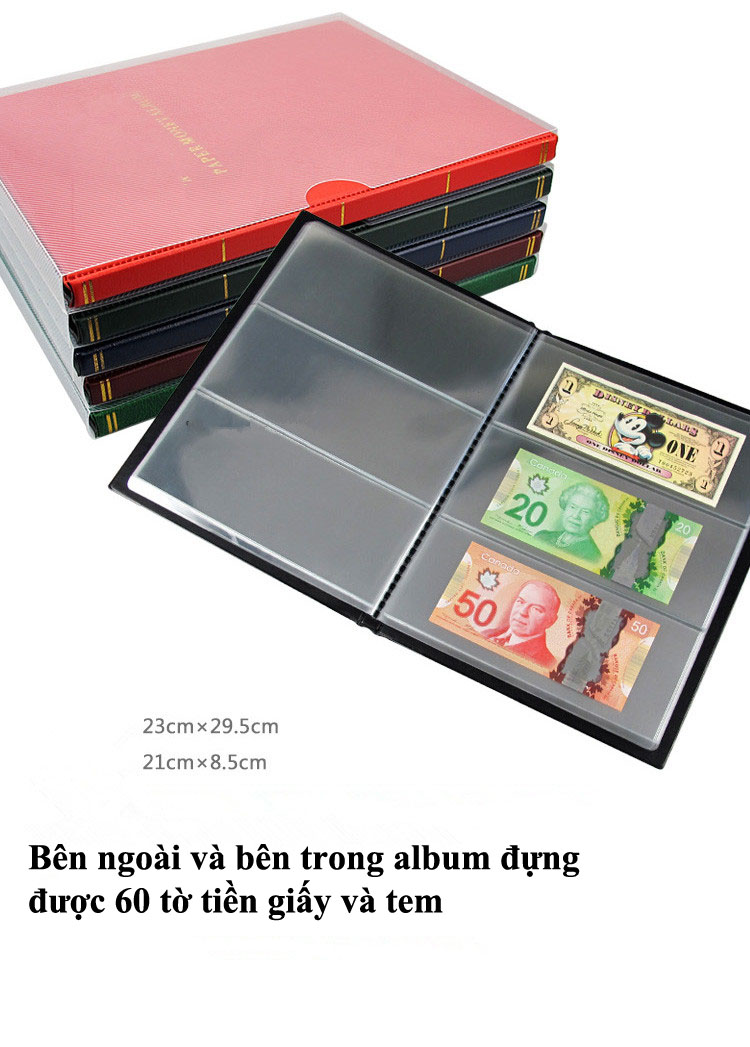 Album Tiền Giấy Cao Cấp Đựng 60 Tờ Tiền PCCB