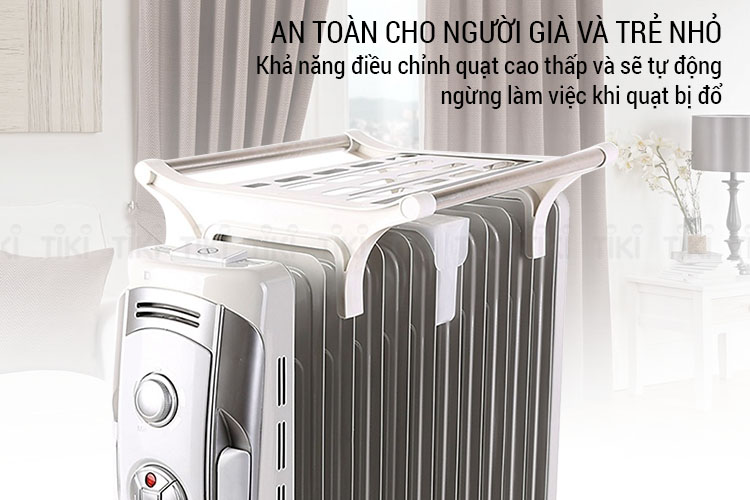Máy sưởi dầu Daewoo 11 Thanh DWRD-811 - Hàng Chính Hãng