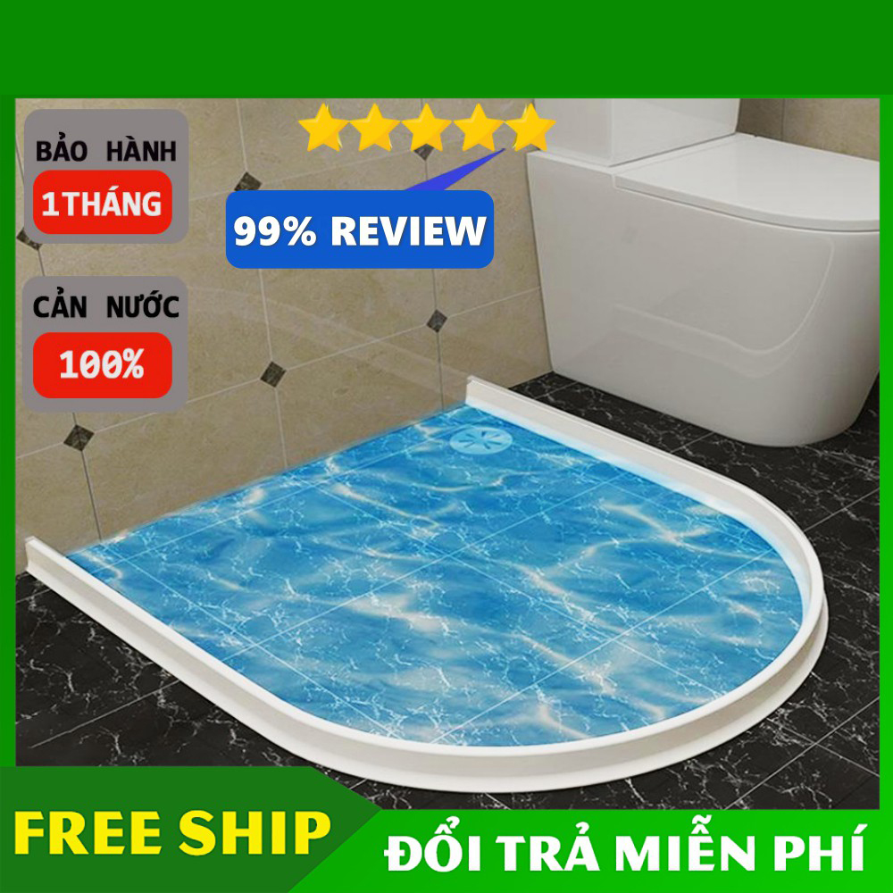 Dải chặn nước nhà tắm - Thanh Silicon chống thấm nước dùng cho nhà vệ sinh, chỗ rửa tay, phòng giặt 