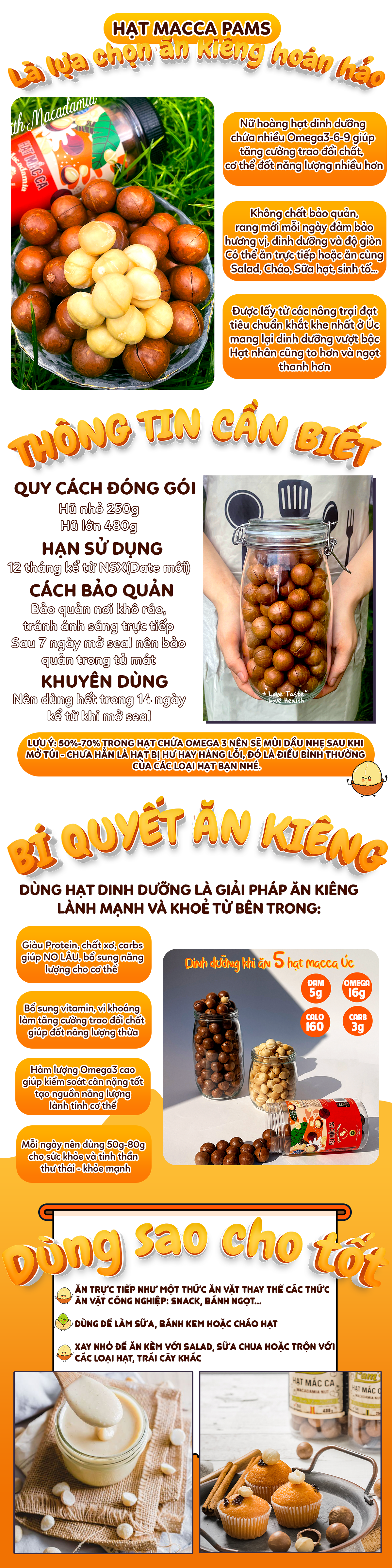 Hạt Macca Úc Nứt Vỏ Pams [Tặng kèm khui hạt] Macca Hữu Cơ Nhập Khẩu Úc, Hạt A Size 25-28