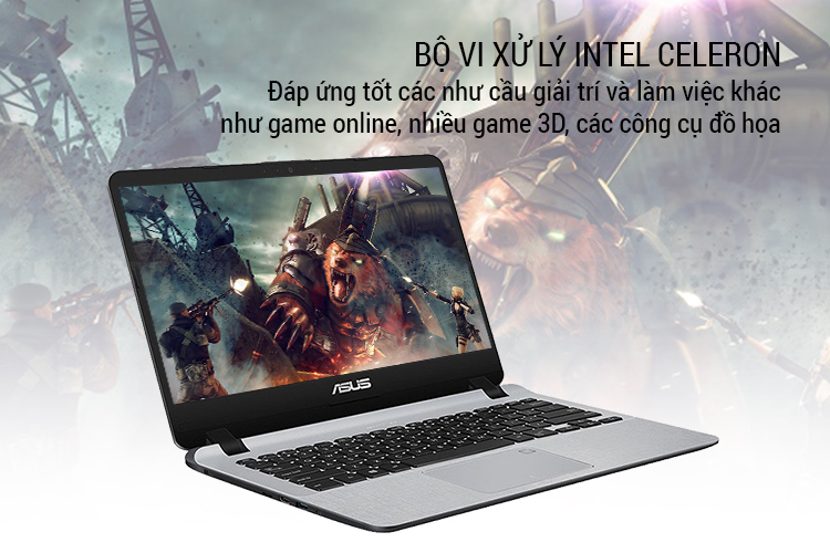 Laptop Asus Vivobook X407MA-BV043T Celeron N4000/Win10 (14 inch) - Gold - Hàng Chính Hãng