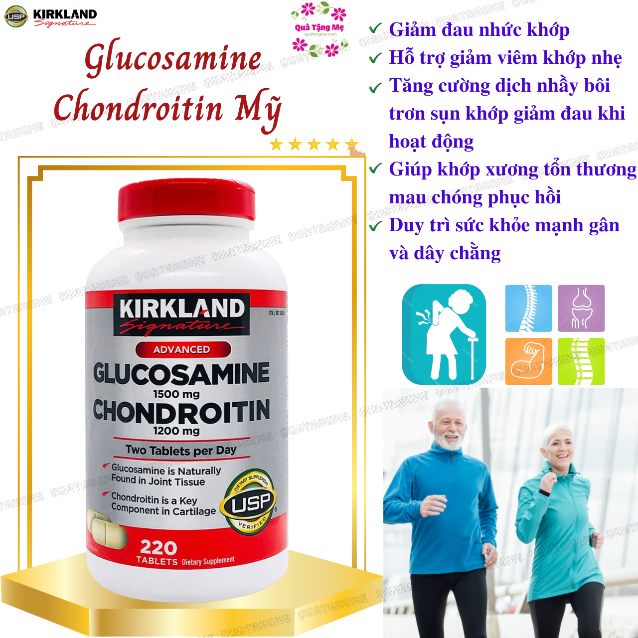 Kirkland Signature Glucosamine 1500mg Chondroitin 1200mg