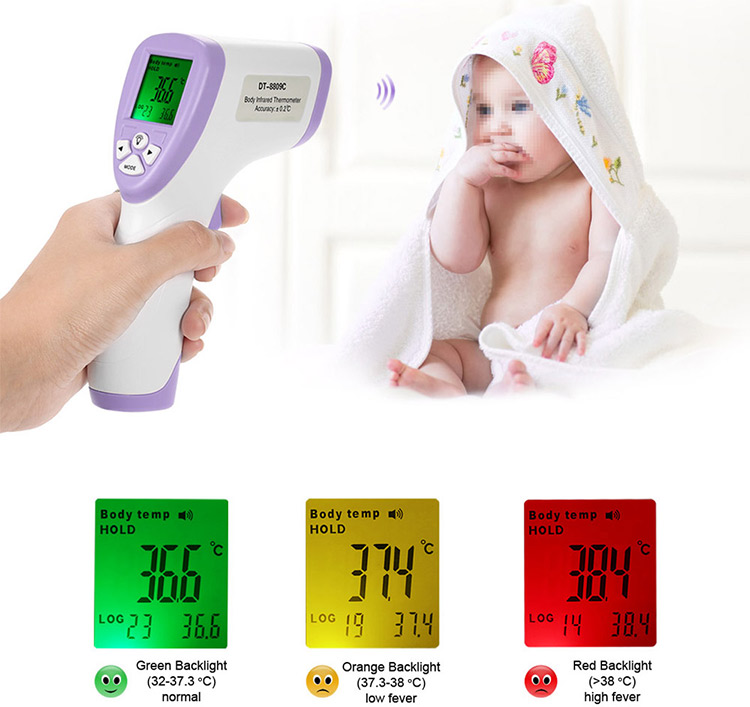 Digital LCD Non-contact IR Infrared Thermometer Forehead Baby Adult