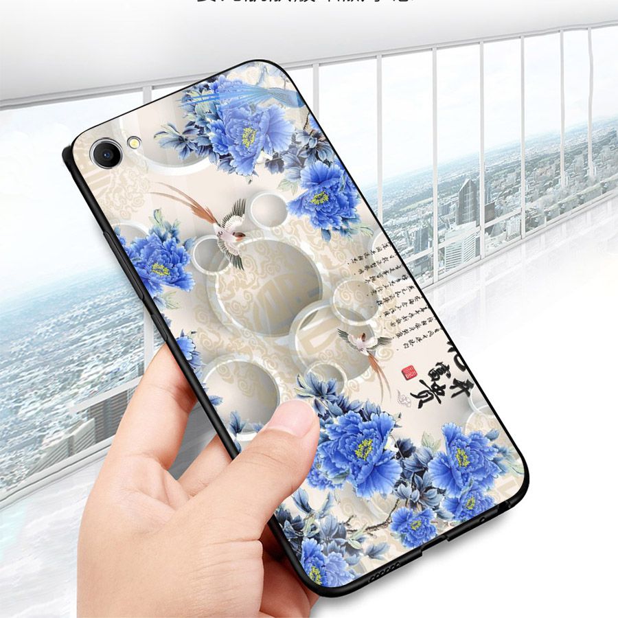 Ốp điện thoại kính cường lực cho máy Oppo F1S/A59 - mẫu đơn MS MAUDON017