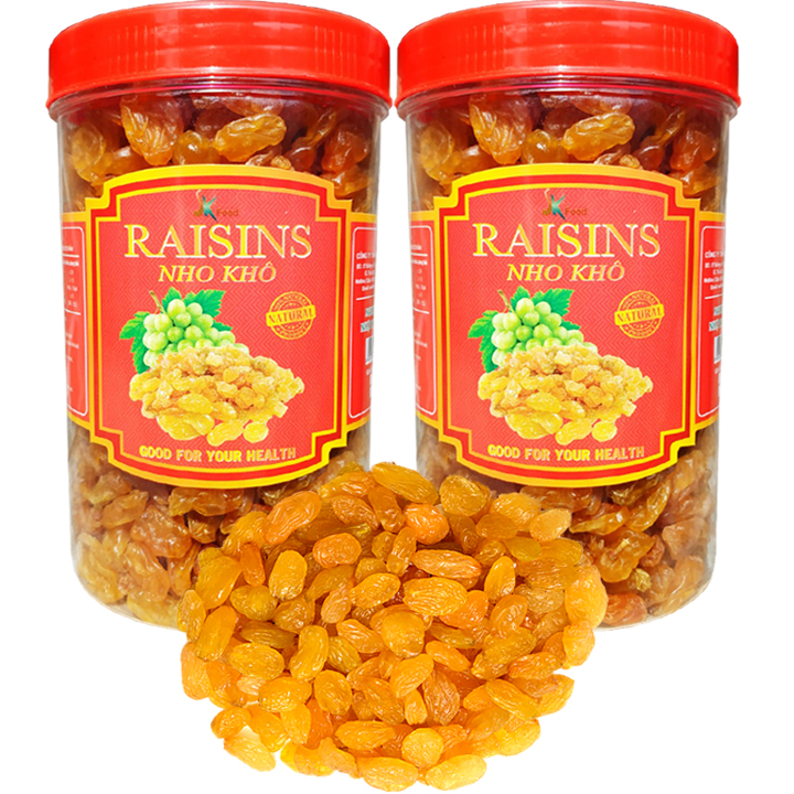 Nho Khô Nhập Khẩu Cao Cấp Thương Hiệu SK FOOD - 1Kg 2 Hũ