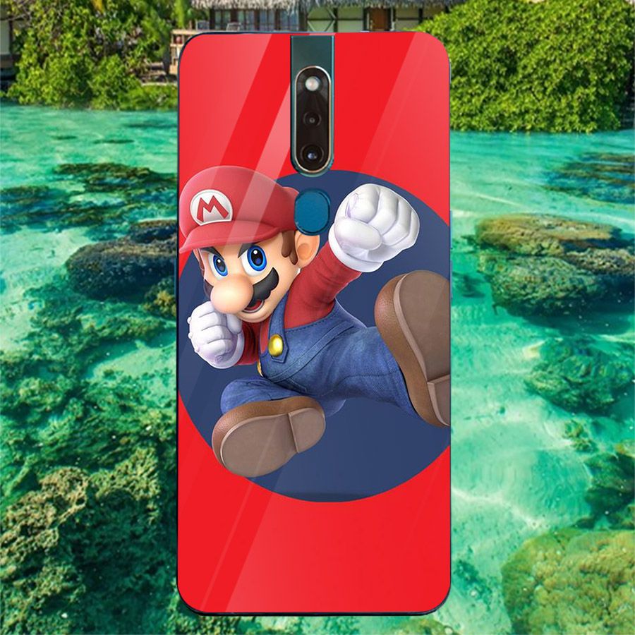 Ốp điện thoại kính cường lực cho máy Oppo F11 Pro - super mario MS MARIO025