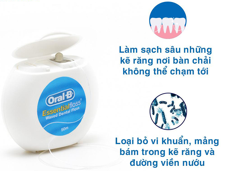 Chỉ Nha Khoa Oral-B Essential Menthol100M (50Mx2)