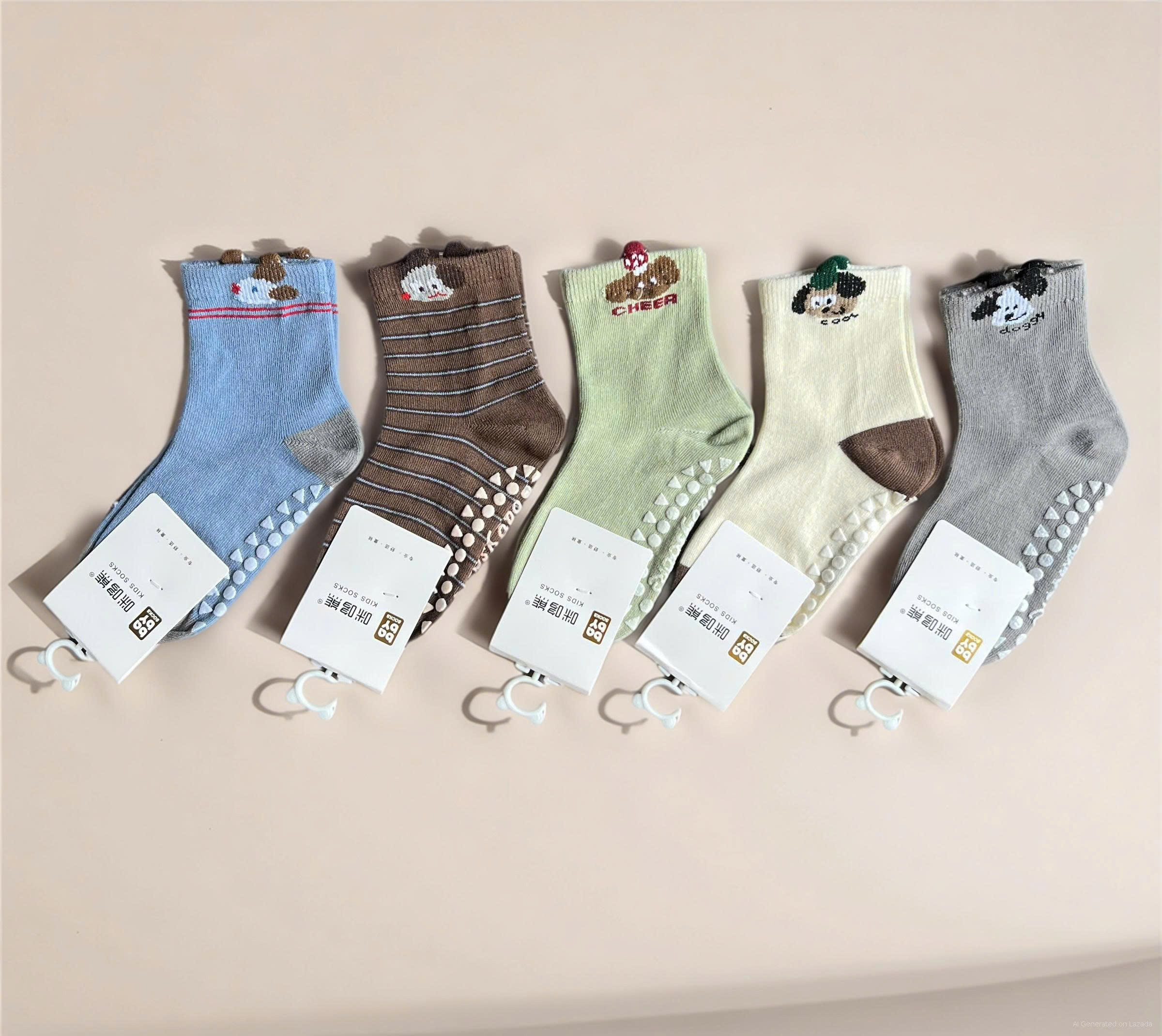 SET 5 ĐÔI TẤT VỚ 53 DỄ THƯƠNG CHỐNG TRƯỢT TỪ 1-12 TUỔI DÀNH CHO BÉ TRAI BÉ GÁI