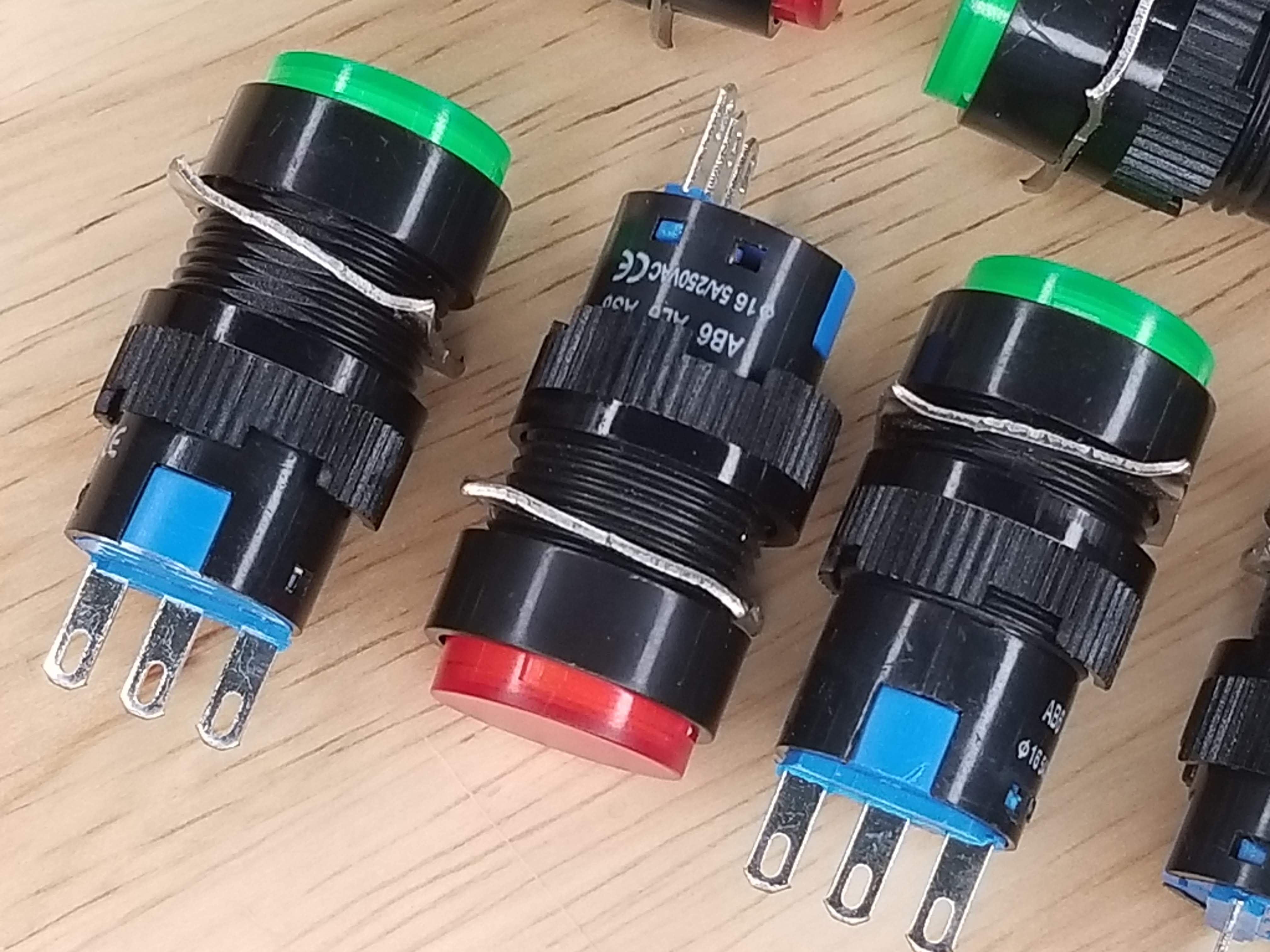 fukidi Công tắc nút nhấn giữ LA16Y-11Z AB6Y-A 16mm