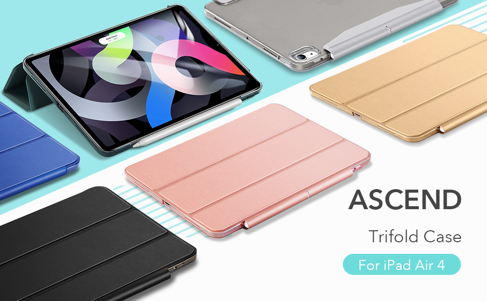 Bao Da Dành Cho iPad Air 4 2020/ Air 5 ESR Ascend Trifold With Clasp - Hàng Chính Hãng