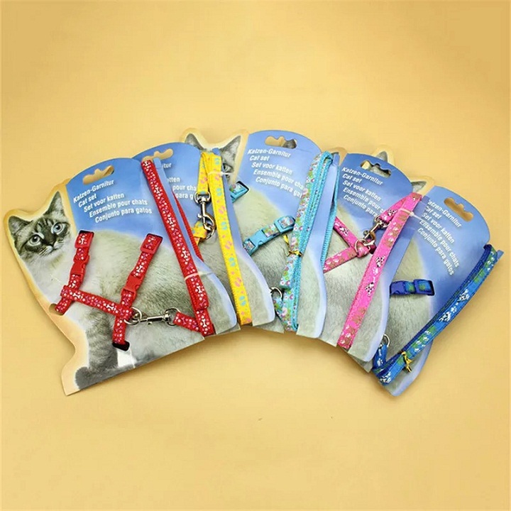 Dây dắt mèo hoạt hình siêu dễ thương màu ngẫu nhiên Xudapet