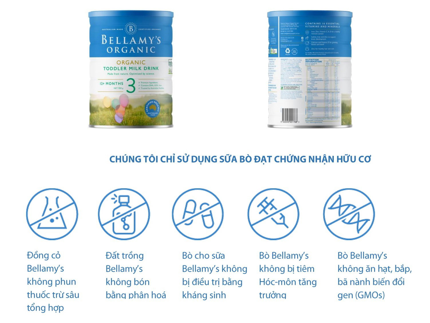 Sữa Công Thức Hữu Cơ Bước 3 Bellamy's Organic (900g)