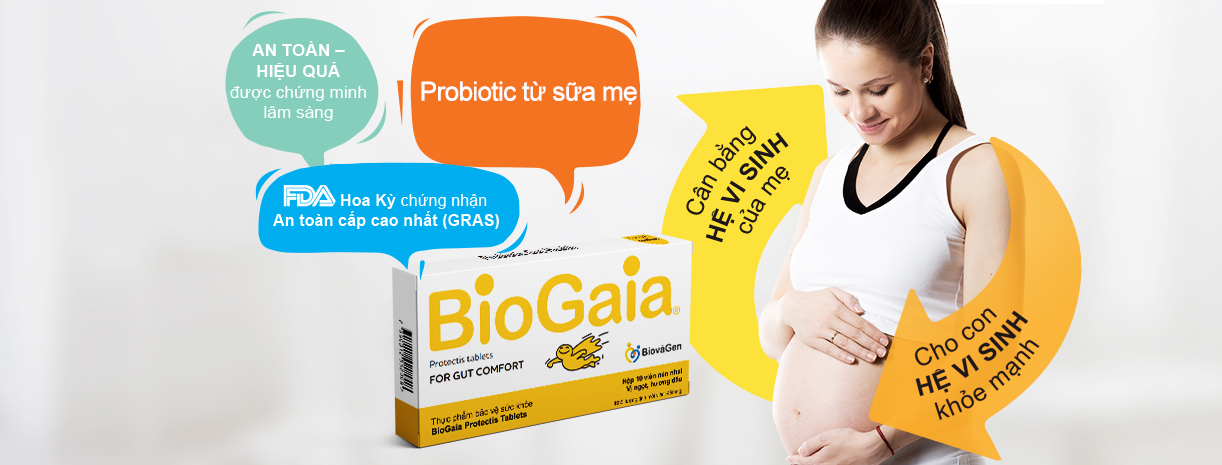 combo thực phẩm chức năng men vi sinh biogaia protectis cho bà bầu (hộp 10 viên) 1