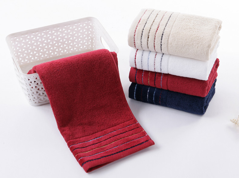 Bộ 4 Khăn Cotton Rửa Mặt Gold - Đỏ / Xanh / Tím / Vàng (38cm x 64cm)