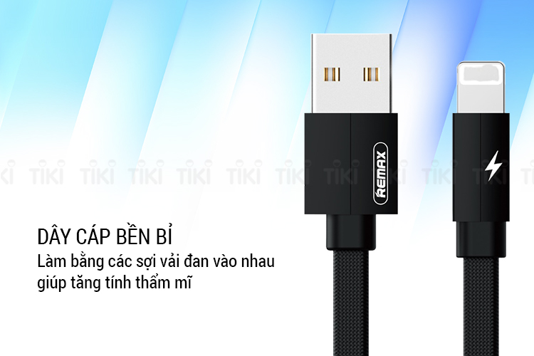 Cáp Remax Kerolla Sạc Cho iPhone/iPad (Đen)